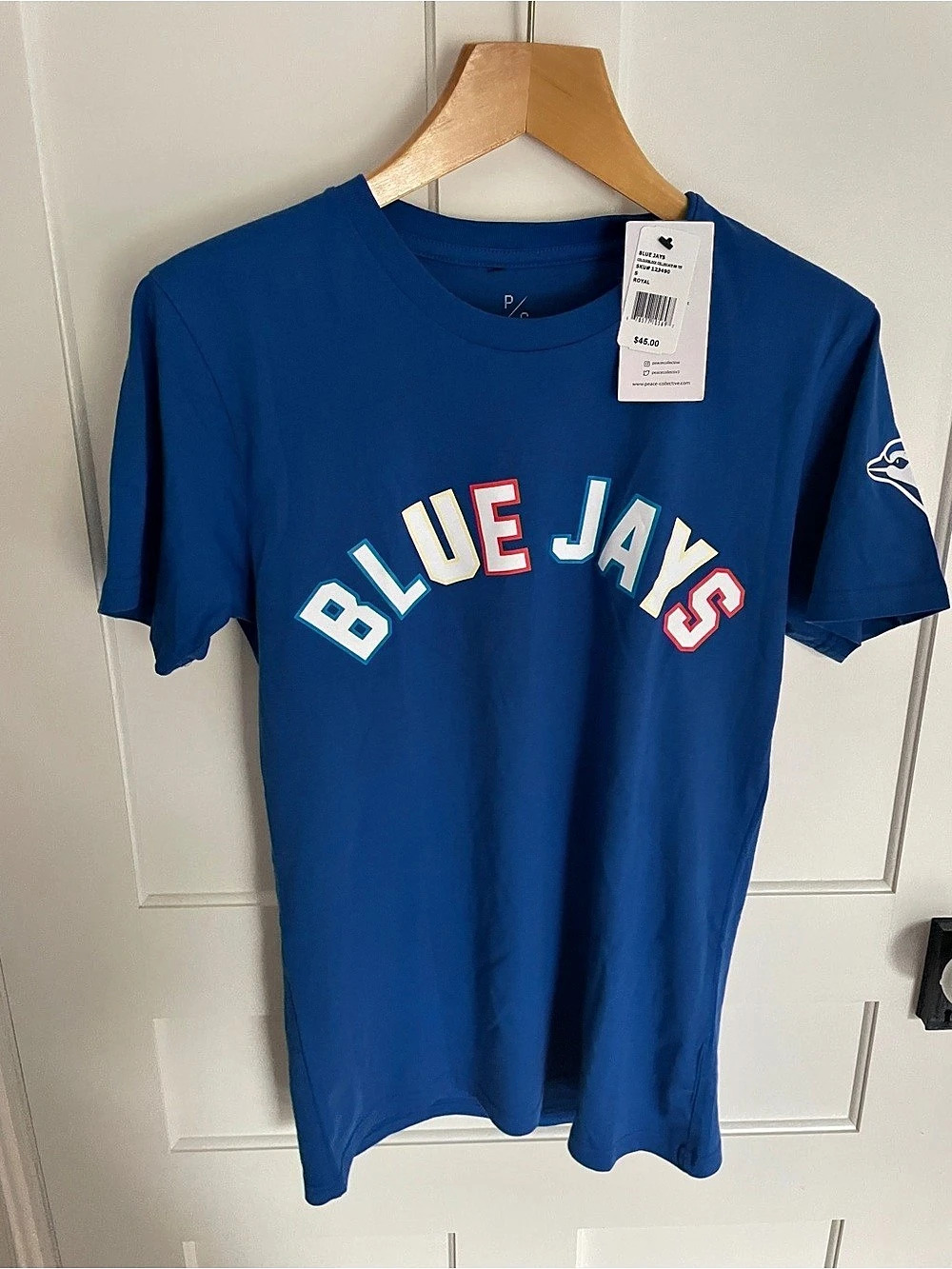 Peace Collective Blue Jays Colourblock Collegiate 59F Tee Blue Short Sleeve Tee